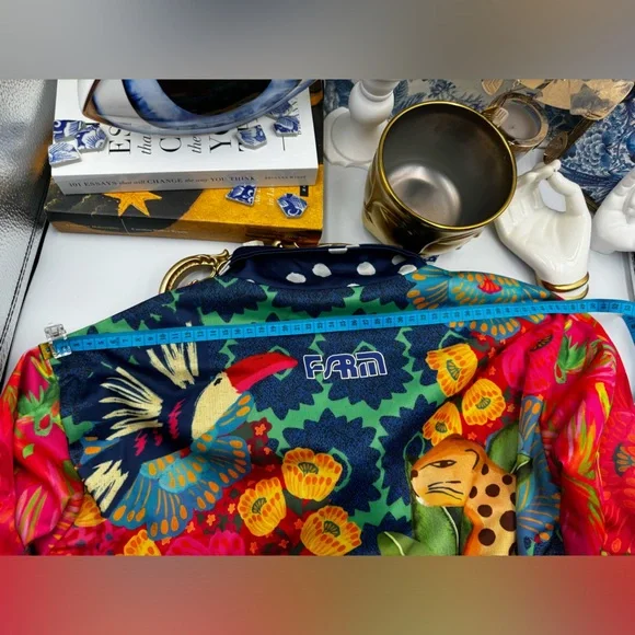 🆕 FARM Rio 🧿 NWT Jacqueta "Divertidamente Azul" - Women's Training Jacket Sz S - Picture 14 of 16